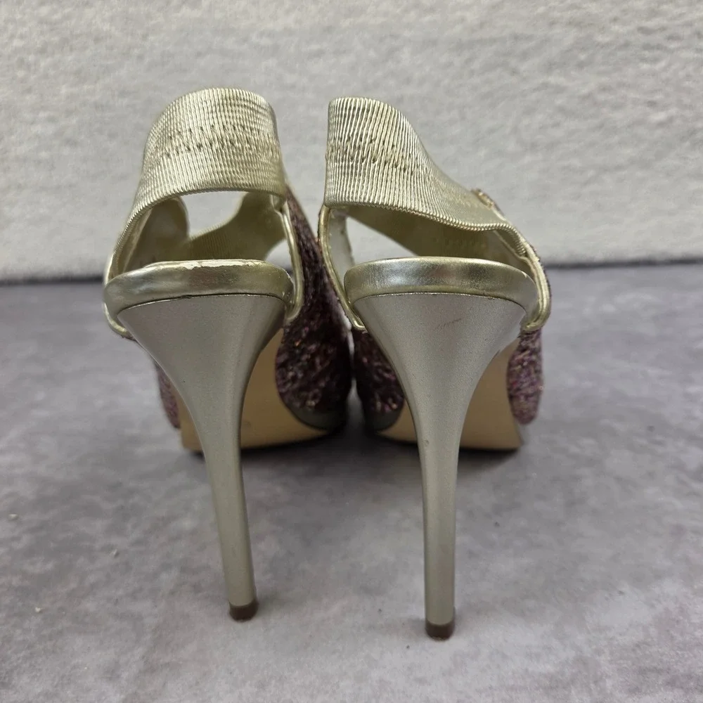 Carlos by Carlos Santana Halo Multi Color Glitter Platform Sandals Heels 8M